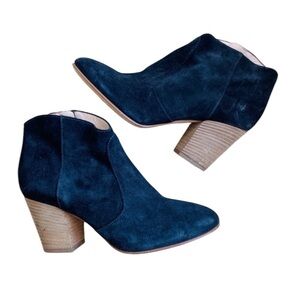 Club Monaco genuine suede heeled ankle booties